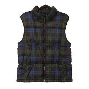 Old Navy Plaid Puffer Vest Jacket
